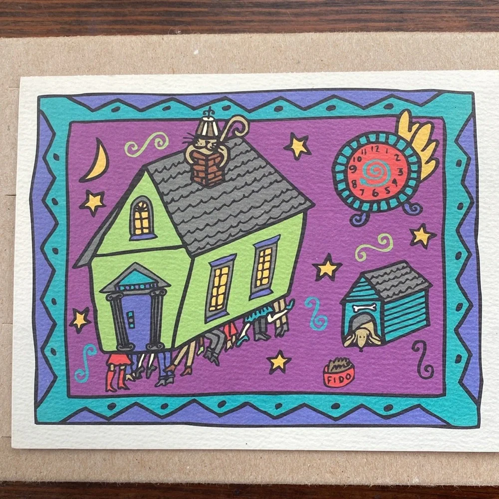 VTG Party Invitations Set of Two So fun - detachable postcard RSVP - Yaza 90s